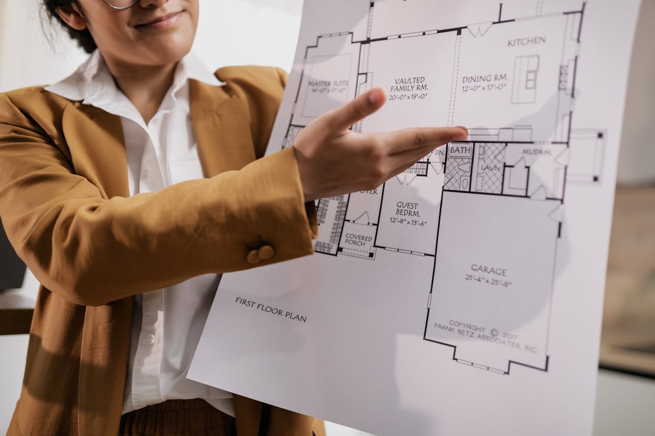 Architect planning residential design